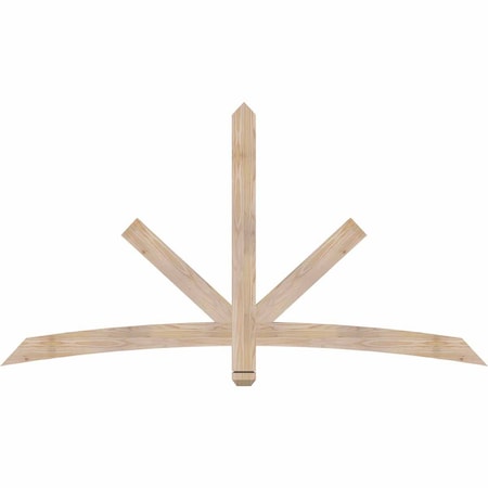 Ekena Millwork Alberta Smooth Timber Gable Bracket, Douglas Fir, 72"W x 39"H x 1 1/2"D x 3 1/2"F, 13/12 Pitch GBW072X39X0204ALB00SDF